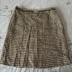 Brown Geometric Pattern Skirt